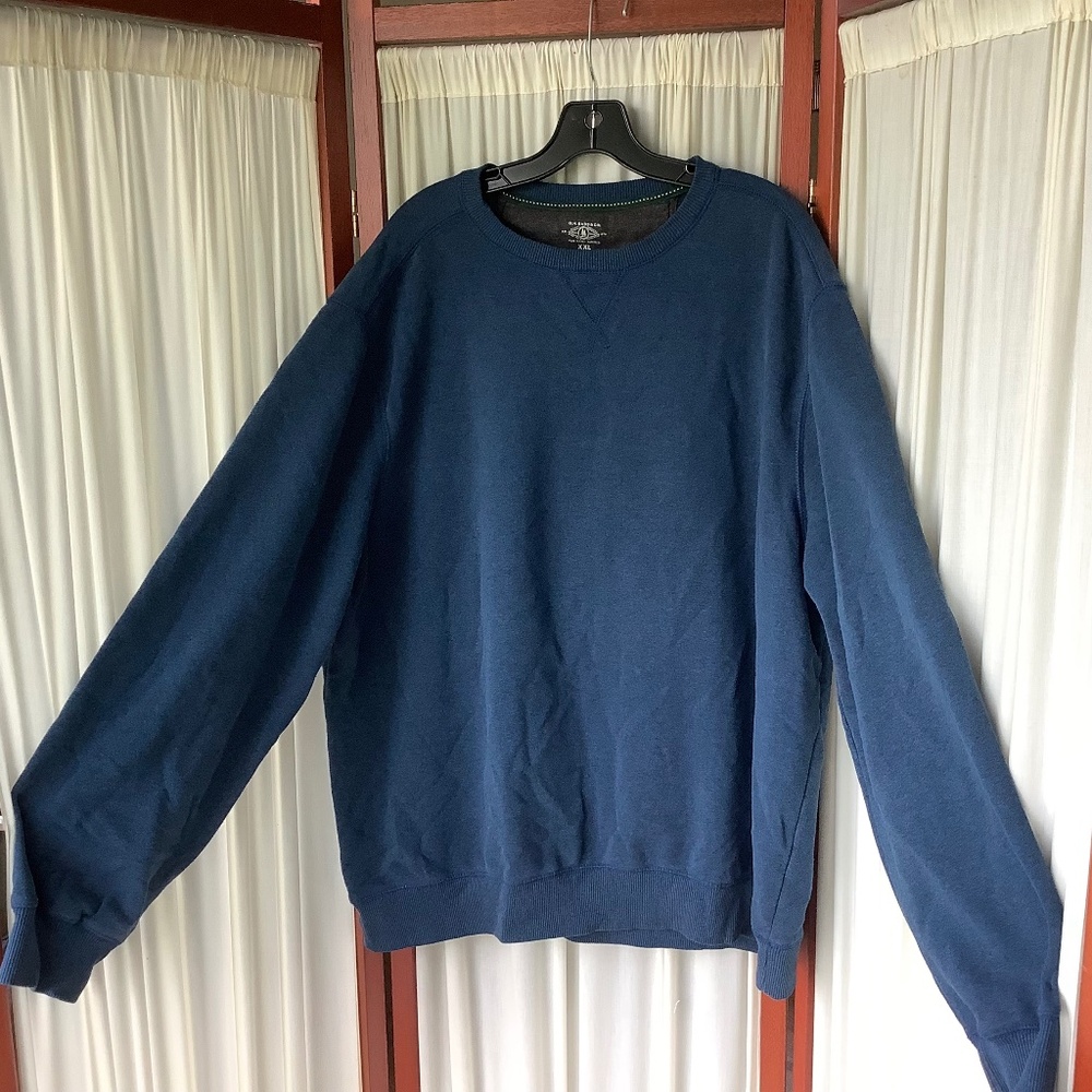 GH Bass & Co Men’s Crew Neck Pullover Sweatshirt Blue Size XXL